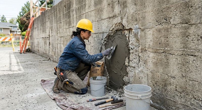 Concrete Retaining Wall Repair in Corpus Christi, TX