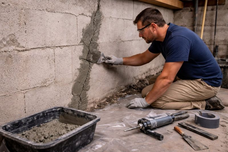 Cracked Basement Floor Repair in Tampa, FL